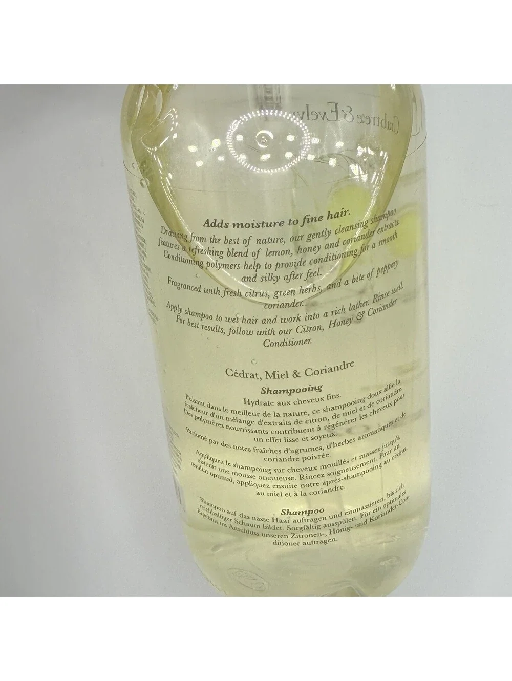 Crabtree Evelyn Shampoo 16.9 Fl Oz USA Made Citron Honey Coriander